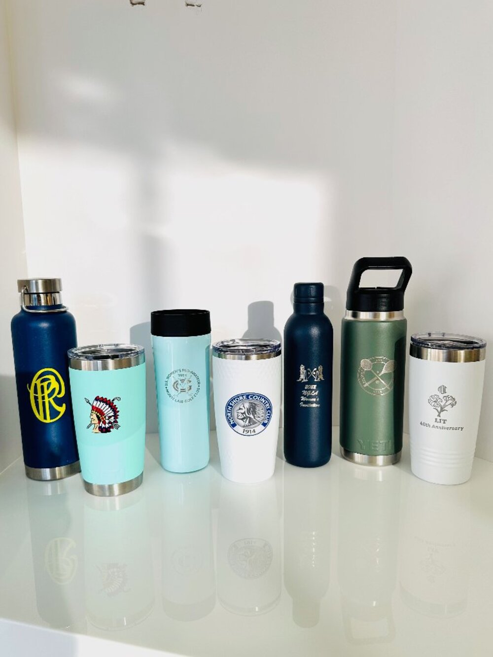 YETI, CORCICLE Group of 7 Water Bottles, Tumblers, Thermoses: NWT and NWOT